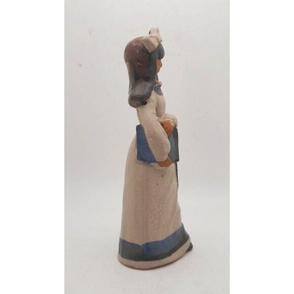 VTG Otagiri Japan Stoneware Figurine Peasant Girl with Book Blue - Picture 4 of 8